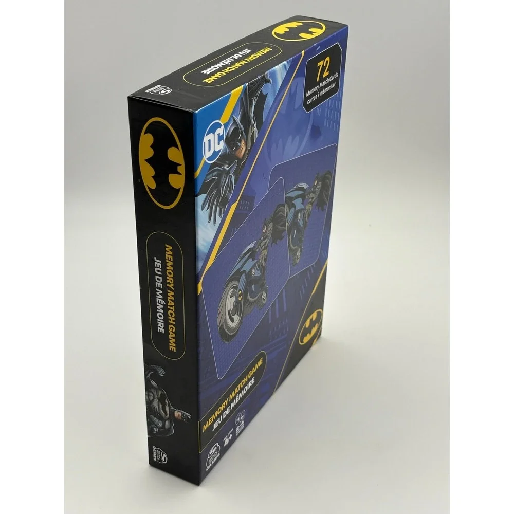 DC Batman Memory Match‎ Game – 72 Cards – Spin Master – Ages 4+ – NEW